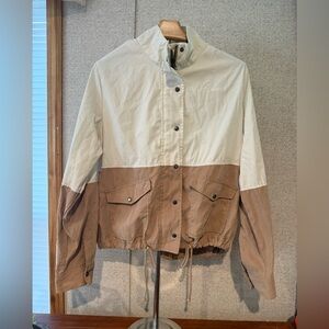 E&M Two-Tone Beige and Brown Women's Jacket